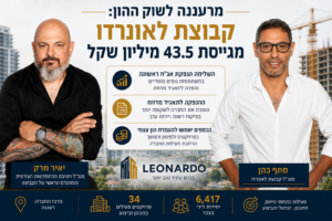 החברה מרעננה גייסה 43.5 מיליון שקל: לאונרדו נכנסת לשוק ההון ומאיצה את ההתחדשות העירונית בשרון