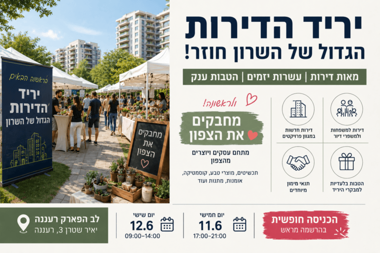 יריד הדירות הגדול של השרון