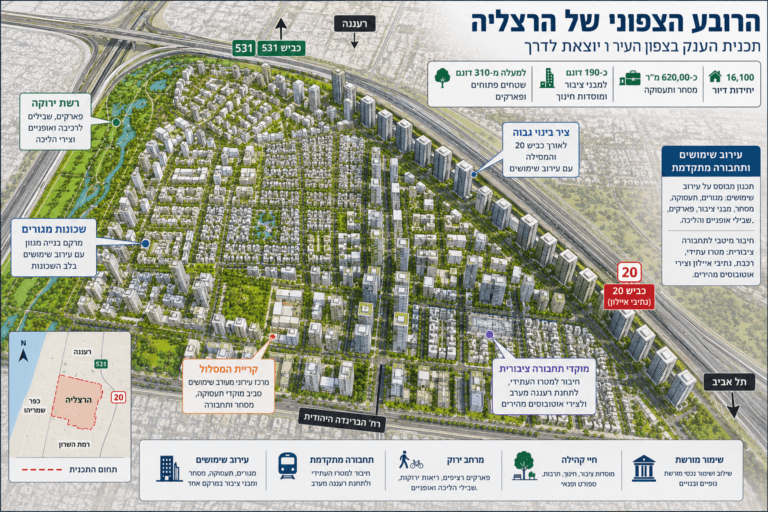16 אלף דירות חדשות: הרובע הצפוני של הרצליה יוצא לדרך