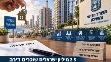 2.5 מיליון ישראלים שוכרים דירה – עכשיו המדינה רוצה לשנות את כללי המשחק