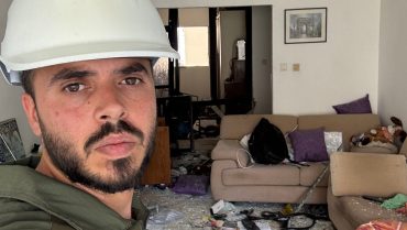 כשטיל פוגע ליד אתר ההתחדשות: מפקח הבנייה יצא מהמילואים כדי לסייע לדיירים