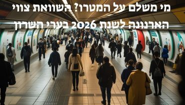 מי משלם על המטרו? השוואת צווי הארנונה לשנת 2026 בערי השרון