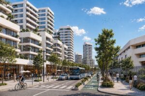 מתחם התפר בהוד השרון הדמיה מזור פירשט אדריכלים