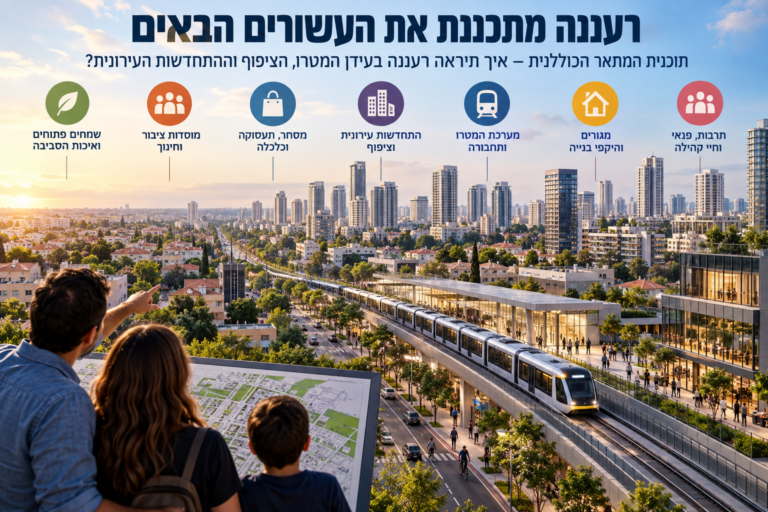 רעננה מתכננת מחדש את העיר: תוכנית המתאר הכוללנית יוצאת לדרך